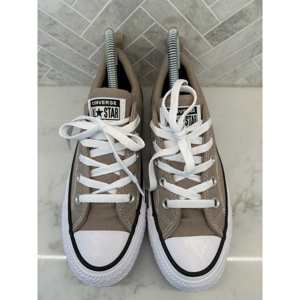 Converse Chuck Taylor All Star Malden Street Sneakers Kids Youth 4 Taupe Low Top - Picture 5 of 8